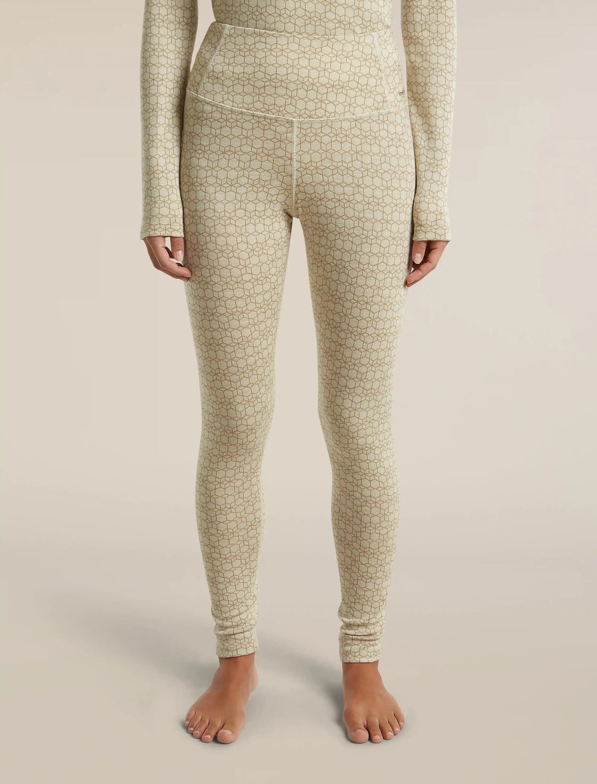 Women's Merino 260 Oasis Vertex High Rise Thermal Leggings Alpine Geo