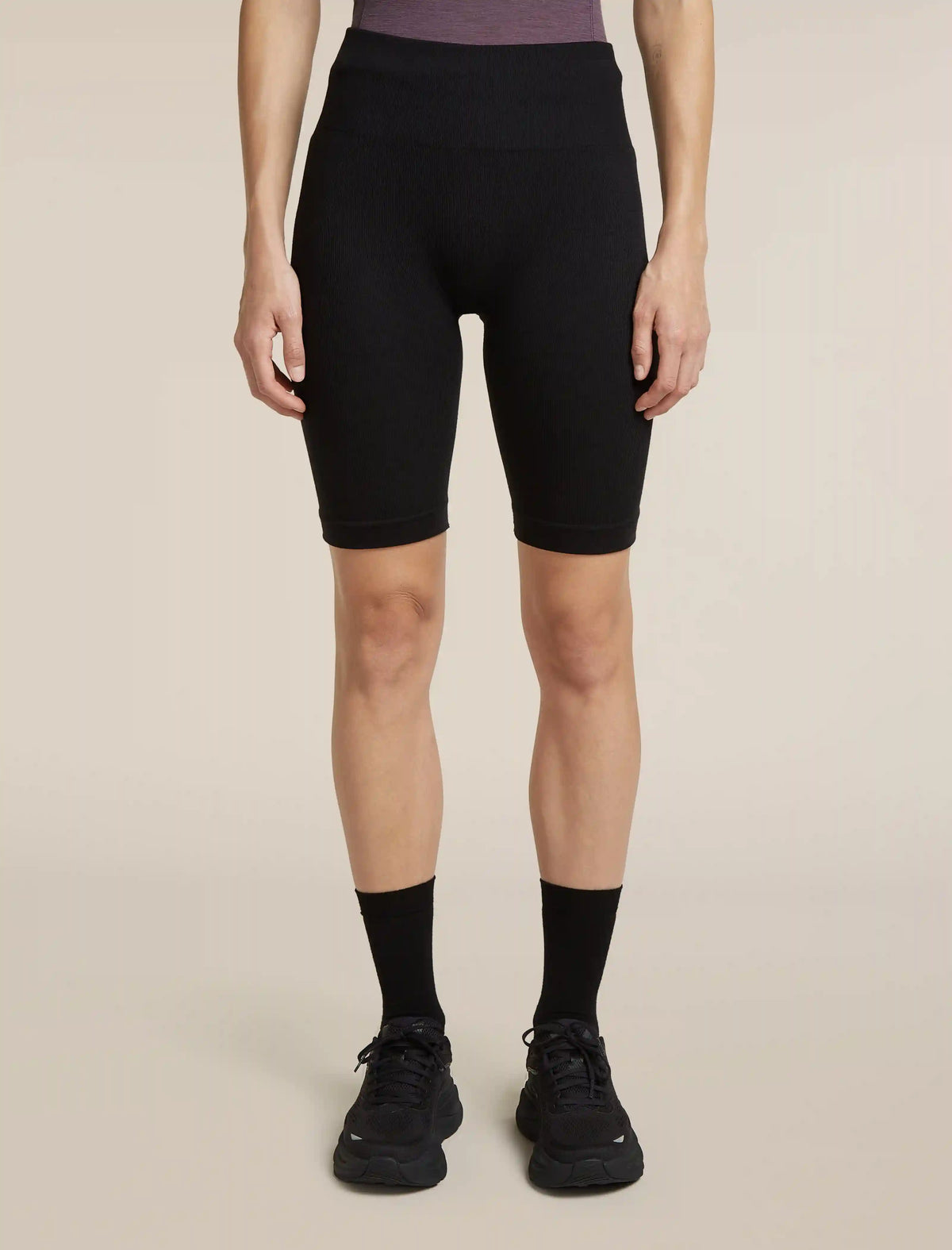 Women's Merino Blend 260 Seamless Rib 8" High Rise Shorts