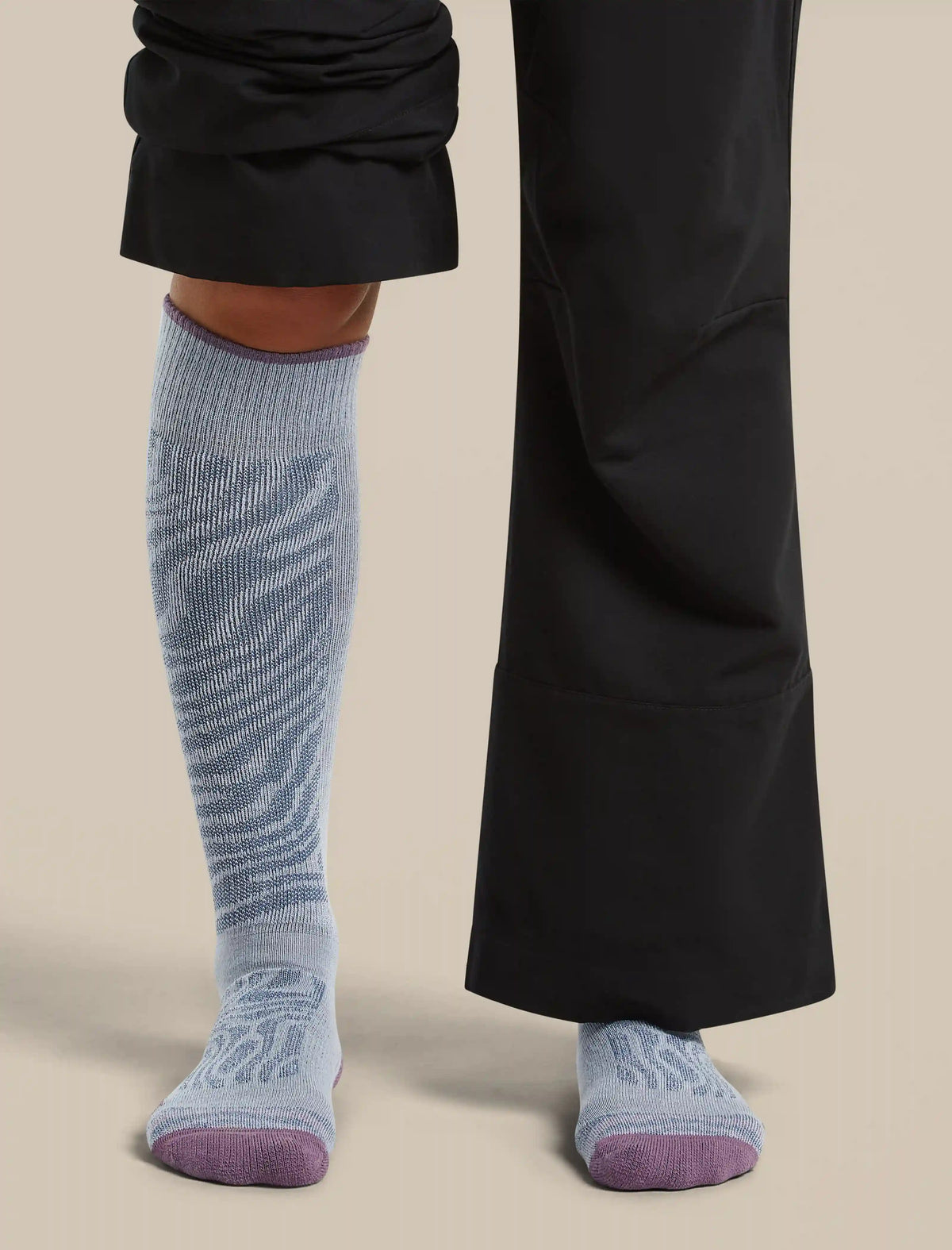 Women's Merino Blend Ski+ Medium Over The Calf Socks Mountain Contour