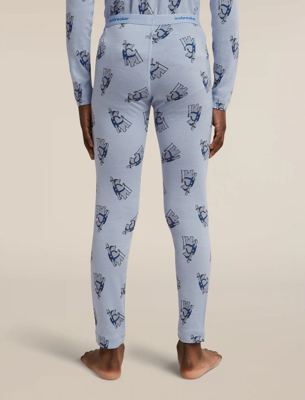 Kids' Merino 200 Oasis Thermal Leggings Bear Tour AOP