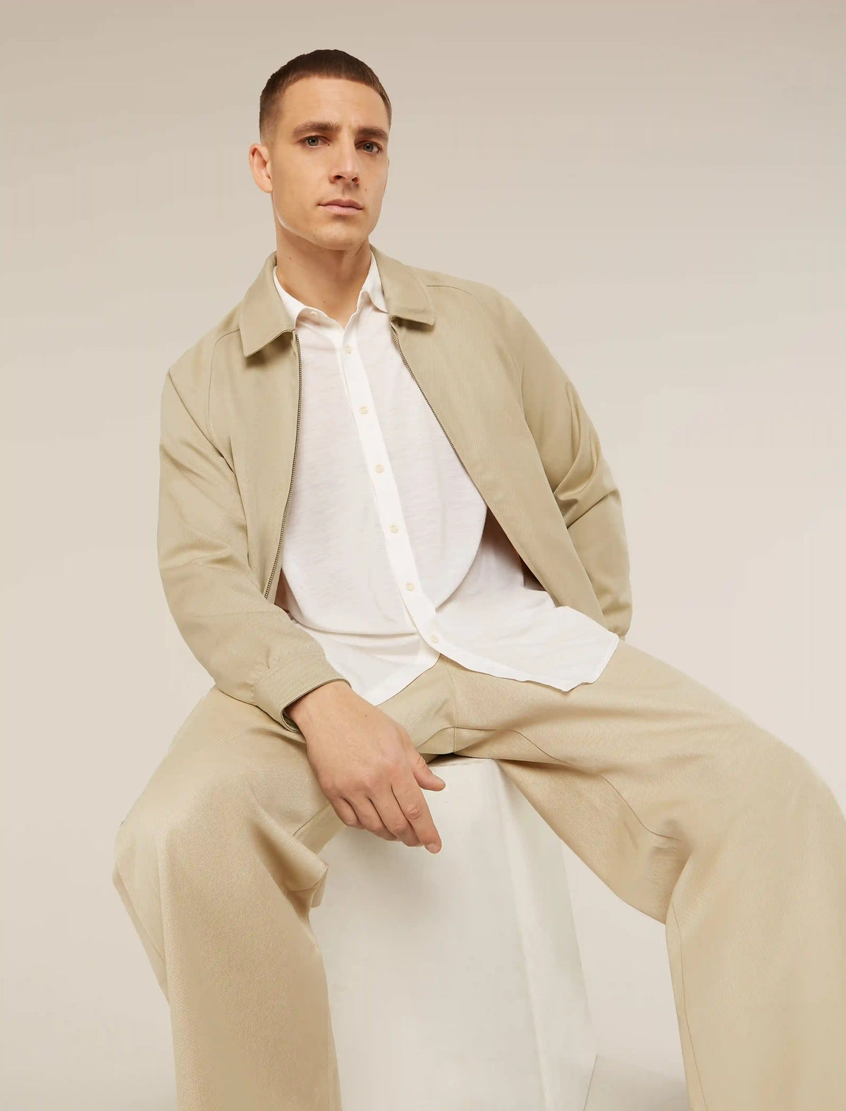 Unisex Merino Cotton Twill Shirt Jacket